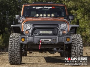 Jeep Wrangler JK/JKU Spartacus Stubby Bumper - Black Jeep Wrangler JK/JKU Spartacus Stubby Bumper - Black